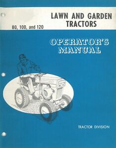 Owner's Operator's Manual Ford 80 100 & 120 Lawn & Garden Tractors LGT