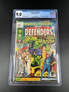 Marvel Feature #1 (The Defenders 1) CGC 9.0 - 1971 WHITE PAGES Key Comic 1st App