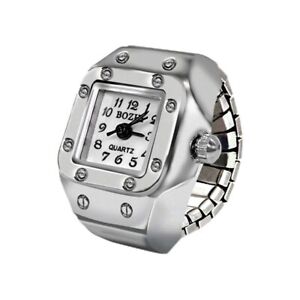 Finger Ring Watch Elastic Band Analog Watch For Unisex Quartz Mini Finger Watch