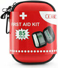 85 Piece Compact First Aid Kit - Hard Shell Case for Hiking, Camping, Car, Home