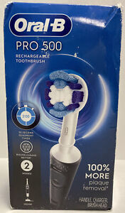 NEW Oral-B Pro 500 Rechargeable Toothbrush 2 Modes 30 Second Quadrant Timer#3248