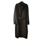 Lauren Ralph Lauren 40L Brown Trench Coat Long Overcoat Removable Wool Liner