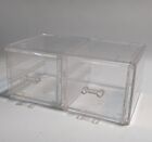 Clear acrylic 2 Drawer makeup organizer bead or Jewellery Box