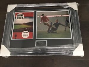 RON HARRIS ‘CHOPPER’ FRAMED SIGNED PICTURE WITH RON HARRIS/GEORGE BEST PRINT