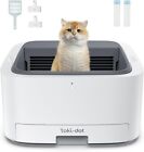 New ListingOne-Touch Semi-Self-Cleaning Cat Litter Box, Open Top Automatic Cat Litter Box