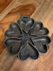 Vintage Heart Star Cookie Candy Cast Iron Mold Pan (16D)