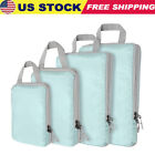 4 Set Compression Bags Organiser Suitcases Packing Cubes Travel Storage Luggage