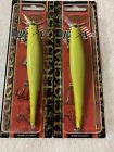 (LOT OF 2) LUCKY CRAFT SLENDER POINTER 127MR 3/4oz.  TO CHART CHARTREUSE NIP 127
