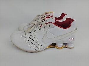Nike Shox Deliver White Gold University Red Womens Size 6.5 317549-118