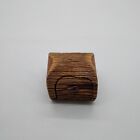 Vintage Carved Wood Log Trinket box with drawer