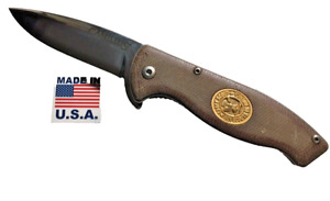 Camillus Brown Eagle Scout  Folding Knife Factory Overrun  U.S.A. Made  NO BOX