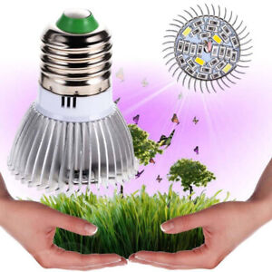 New Listing28LED Grow Light E27 Bulb Full Spectrum Indoor Plant Growing Lamp Hydroponics US