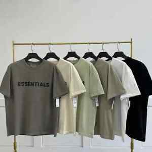 Essentials T-Shirt 100% Cotton Loose Tees Rubber Letter Unisex Shirts High End!