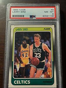 Larry Bird 1988 Fleer Basketball PSA 8 Near Mint - Mint #9