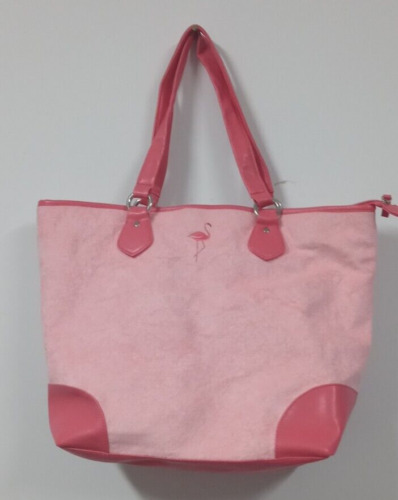 Mark by Avon 2005 Large Pink Flamingo Terrycloth Beach Bag/Tote