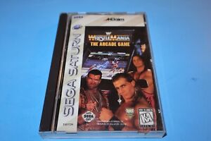 WWF WRESTLEMANIA: THE ARCADE GAME FOR SEGA SATURN COMPLETE IN CASE & TESTED!