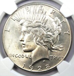 1928-P Peace Silver Dollar $1 Coin (1928) - NGC Uncirculated Detail (UNC MS)