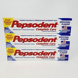 Pepsodent Complete Care Toothpaste, Original, 5.5 oz 03/2025 (3 Pack)