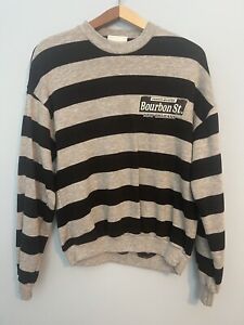 Vintage 80’s Bassett-Walker Striped Sweatshirt French Quarter Bourbon Street L/G