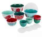 THE PIONEER WOMAN PW4306302214007 Melamine Mixing Bowl Set with Lids, 18 Piece