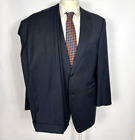 Canali Suit 2 Piece Black Striped Jacket 42R Wool Vented Pants 34X30