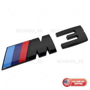 BMW F80 M3 Rear Trunk Gloss Black Competition Nameplate Emblem Badge Logo Sport (For: 2017 BMW)