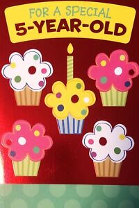 Happy Birthday For 5 Years Old Card 5”x7” Hallmark Heartline Greeting Card