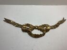 Vintage Brass Gold Wall Hanging Ribbon Bow Accent Home Decor 14.5”