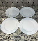 Crate and Barrel White Porcelain Bread Plates 6” Set Of 4 Sri Lanka