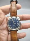 Vintage Men's Bulova Blue Dial Automatic Swiss Date Watch Works, M10