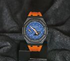 Casio G-Shock GA-2100 Mens CasiOak Royal Oak AP Custom Blue/Orange Watch