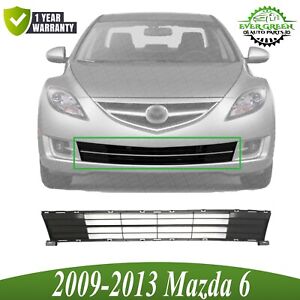 Front Bumper Grille Compatible With 2009-2013 Mazda 6, Black Textured (For: Mazda 6)