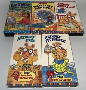 Lot of 5 Arthur VHS Cassette Tapes from PBS Kids