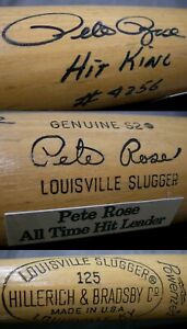 JSA Pete Rose Autographed Signed INSCR Louisville Slugger Game Model Bat BBB 154