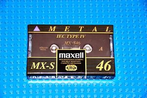 MAXELL MX-S  46  BLACK  VS II    TYPE IV    BLANK CASSETTE  TAPE (SEALED)