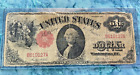 New Listing1917 $1 ONE DOLLAR BILL UNITED STATES LARGE NOTE T SERIAL SAWHORSE RED SEAL