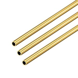 3pcs Brass Tube 4mm Od 0.2mm Wall Thickness 300mm Length Metal Seamless Straight
