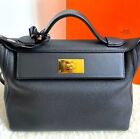 HERMES 24/24 29 Noir Taurillon Maurice Swift Leather With GHW, 2021 Full Set/EUC