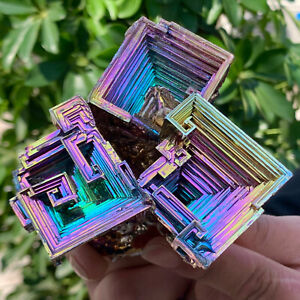 1.84LB ram Bismuth rainbow crystal elementBi gemstone Mineral specimen healing