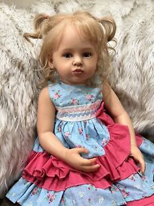 New Listing31 inch Vinyl Reborn Blonde Toddler Girl Doll by Emilia B