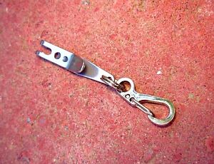 Two pack Knife lanyard bail pocket clip key ring Douk scout Mercator purse etc