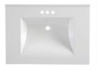 Glacier Bay 31 in White Marble Vanity Top Single Sink Bowl 31x22 Rectangular