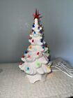 4 In 1 White Ceramic 11 “ Lighted Christmas Tree From Vintage Mold Check It Out