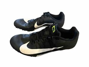 Nike Zoom Rival S 9 Black White Track Sprint Spikes Mens Size 7 Womens Size 8.5