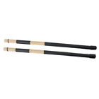 19 Dowels Black Pro Hot Rods Drum Sticks Professional Bamboo Drumsticks Brushes