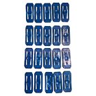 2013 Mattel Hot Wheels Track Connector Pieces Lot Of 20 Blue