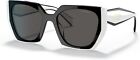 PRADA PR15WS 09Q5S0 54MM Black Talc Dark Grey Women's Sunglasses