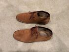 Kenneth Cole Reaction Boots Mens 10.5 M Desert Sun Chukka  Lace Up Brown Leather