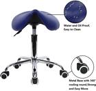 Heavy duty Rolling Saddle Stool Leather Swivel Adjustable Salon Chair Waterproof