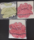 Lot of 3 Vintage Girl Baby & doll Outfits Clothing Fashions